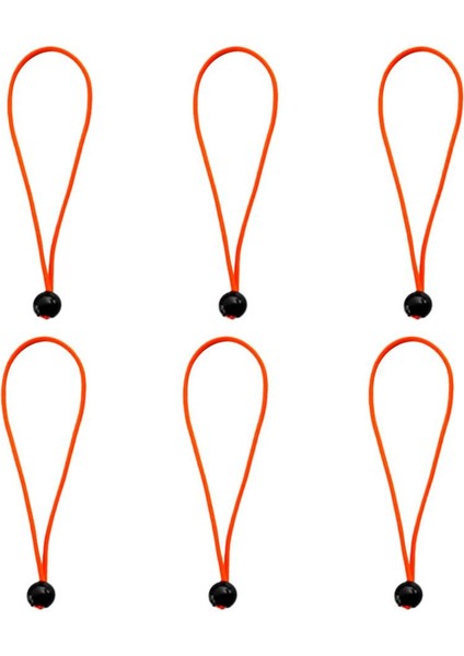 6 Adet 15 cm Ağır Hizmet Tipi Top Bungee Kordon Bağ Aşağı Kordon Kanopi Kayışları Turuncu
