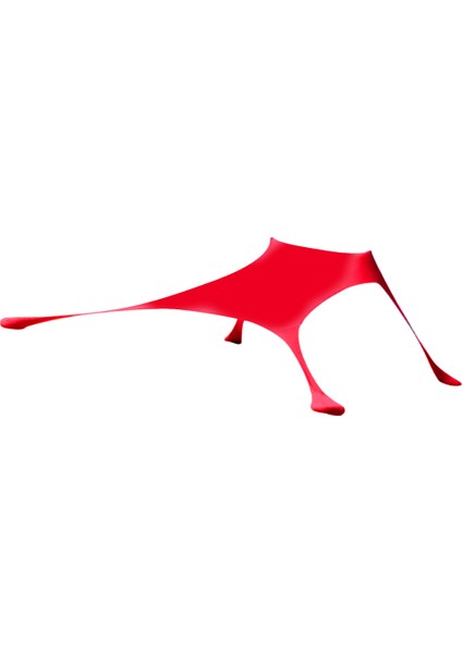 Plaj Çadır Muşamba Portatif Gölgelik Güneşlik ile Kum Torbası Rapidler Kırmızı