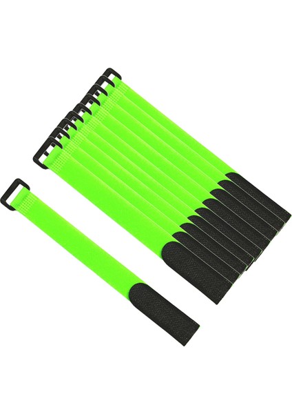 10X Olta Çubuk Kemerleri Bağlar Esnek Çıkartma Çubuk Kayışları Tutucular Açık Yeşil 20X2CM(Yurt Dışından)