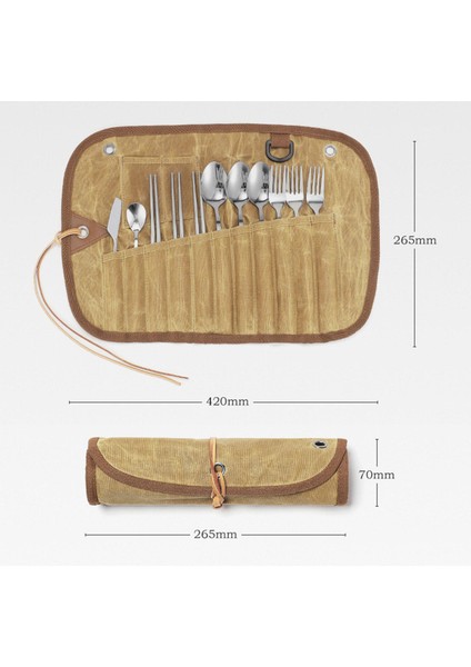Piknik Açık Home Için Taşınabilir Kamp Esansil Torbası Organizatör Sofra Takımı indirimleri