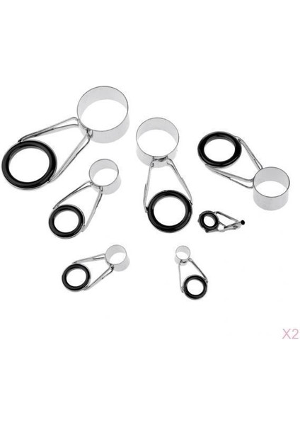 14PCS Balıkçılık Çubukları Kılavuz Ipuçları Balıkçılık Döküm Çubuğu Kılavuzları Göz Onarım Kiti (Yurt Dışından)