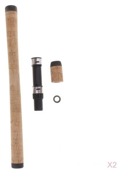 2 Set Cork Balık Tutma Kolu Makarası Koltuk Onarım Kompozit Çubuk Kavrama Kiti (Yurt Dışından)
