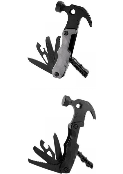 2 x Çoklu Tezgah Hammer Açık Kamp Aksesuarlar Araçlar Erkek Hediyeleri Gadgets (Yurt Dışından)