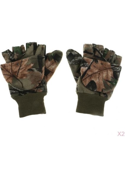 Balıkçılık Avcılık Bisikleti Için 2x Dönüştürülebilir Parmaksız Eldiven (Yurt Dışından)