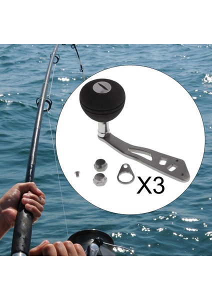 3 Adet Evrensel Balık Tutma Makarası Sapı, Sol / Sağ Elle Değiştirilebilir modelleri