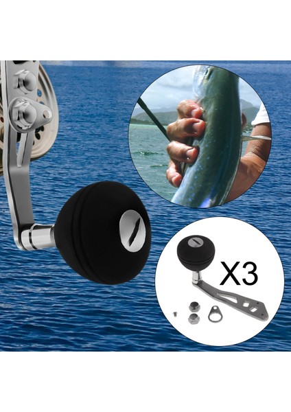 3 Adet Evrensel Balık Tutma Makarası Sapı, Sol / Sağ Elle Değiştirilebilir fırsatları