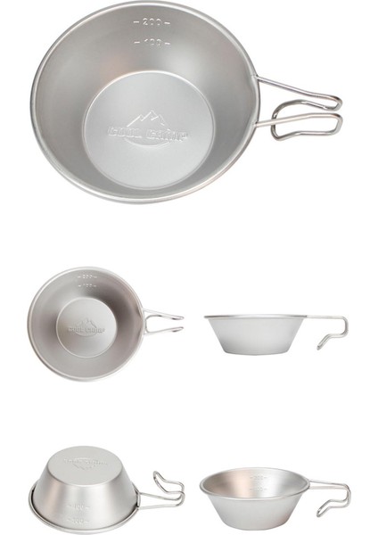 2 Stücke Edelstahl Kamp Feste Griff Schalen (Yurt Dışından) indirimleri