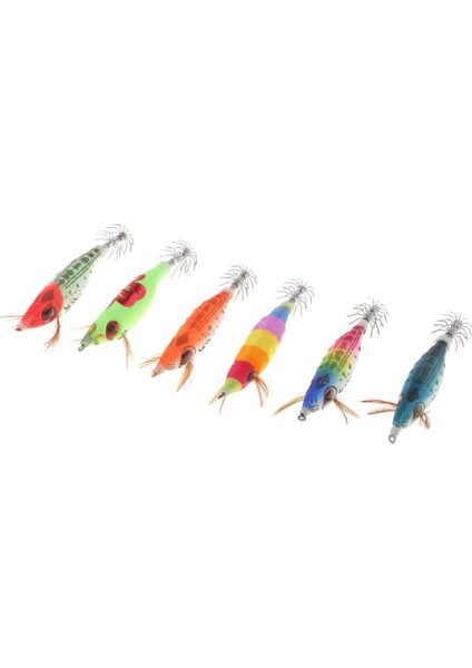 6x Squid Jig Tuzlu Su Aydınlık Mürekkep Balığı Fishhook fiyatları