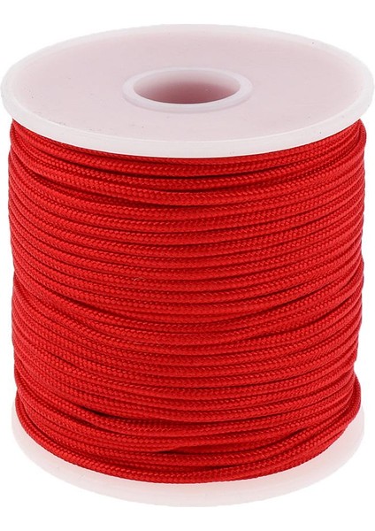 2mm 50M Naylon Guyline Gölgelik Çadır Ipi Adam Hattı Yürüyüş Kamp Kordon Paracord Kırmızı (Yurt Dışından)