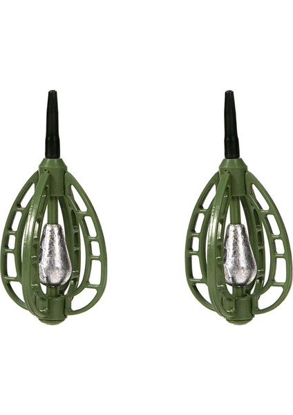 Tonina 2pcs Balıkçılık Besleyici Sinker Cazibe Tutucu Kafesi Yeşil 20G (Yurt Dışından)
