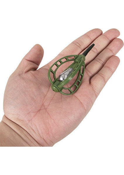 Tonina 2pcs Balıkçılık Besleyici Sinker Cazibe Tutucu Kafesi Yeşil 20G (Yurt Dışından)
