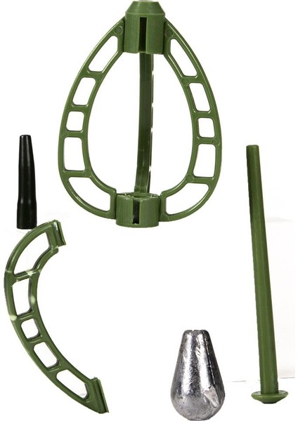 Tonina 2pcs Balıkçılık Besleyici Sinker Cazibe Tutucu Kafesi Yeşil 20G (Yurt Dışından)
