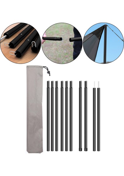 2 Adet Evrensel Kutuplar Barınak Binası Ayarlanabilir Tente Direkleri (Yurt Dışından) modelleri