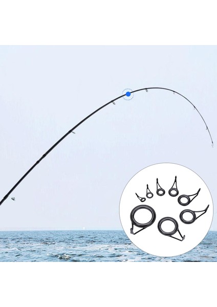 8pcs Balıkçılık Çubuğu Kılavuzları Göz Tuzlu Su Döküm Bina Tipi Boyutlar (Yurt Dışından) modelleri