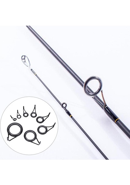 8pcs Balıkçılık Çubuğu Kılavuzları Göz Tuzlu Su Döküm Bina Tipi Boyutlar (Yurt Dışından) indirimleri