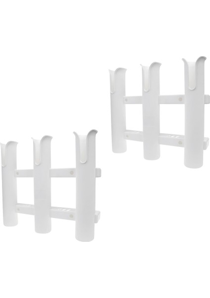2 Paket Kayık Tekne Olta Çubuğu Tutucu Çubuk Raf Kampçı Organizatör Clamp Beyaz (Yurt Dışından)