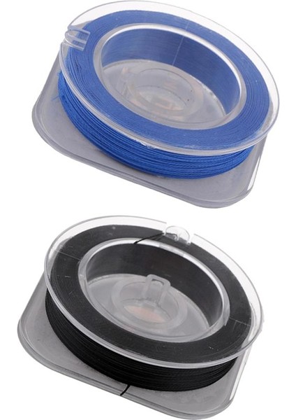 2 Adet Pamuk Çırpma Hattı Çubuk Kılavuzları Için Sarma Hattı Siyah, Mavi 50M (Yurt Dışından)