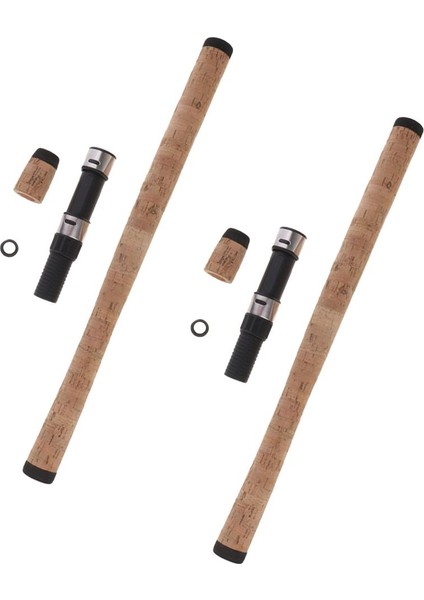 2 Set Fishing Rod Cork Sap Makarası Koltuk Döküm Çubuk Binası (Yurt Dışından)