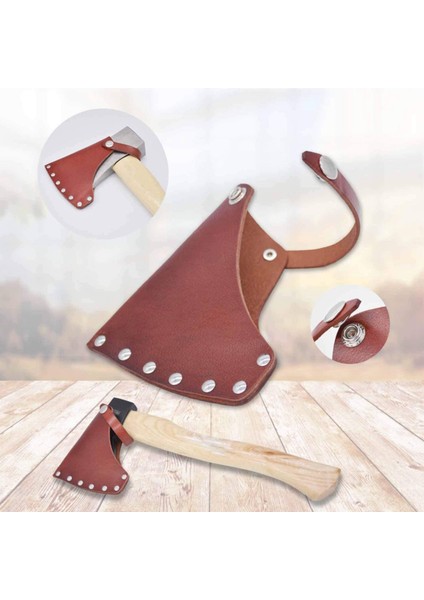 2pcs Dayanıklı Deri Kollu Balta Baltası Bıçak Kapağı Kapak Açık (Yurt Dışından)