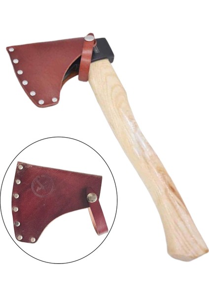 2pcs Dayanıklı Deri Kollu Balta Baltası Bıçak Kapağı Kapak Açık (Yurt Dışından)