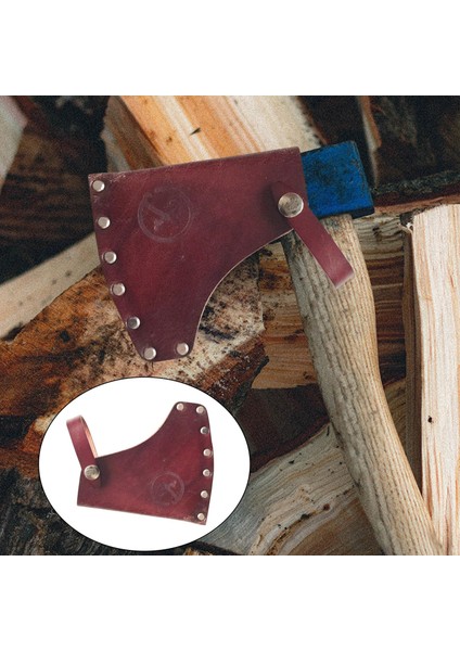 2pcs Dayanıklı Deri Kollu Balta Baltası Bıçak Kapağı Kapak Açık (Yurt Dışından)