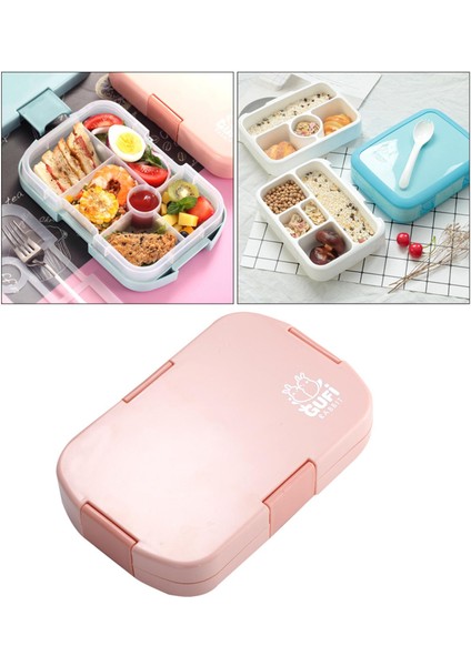 Çocuklar Bento Kutu Öğle Yemeği Kutusu Çocuklar İçin Büyük Kapasite Okul Piknik Pembe (Yurt Dışından)