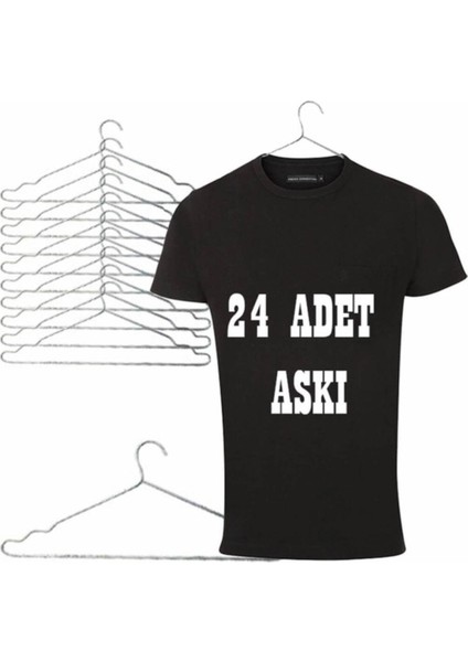 Marketonya 24 Adet Metal Elbise Askısı Kıyafet Askısı