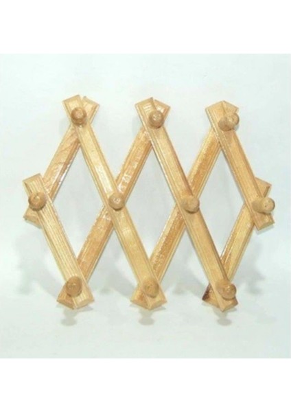 Modatools Askılık Ahşap Askı Akordiyon Askı 10 Topuzlu Duvara Monte Askı fiyatları