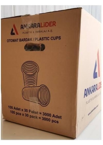 Ankara Lider Pet Bardak 180 cc 1 Koli 30X100 Adet 3000 Adet