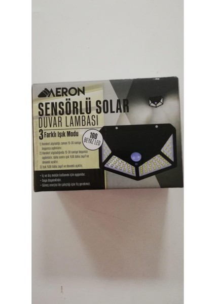 Aeron Sensörlü Solar Duvar Lambası modelleri