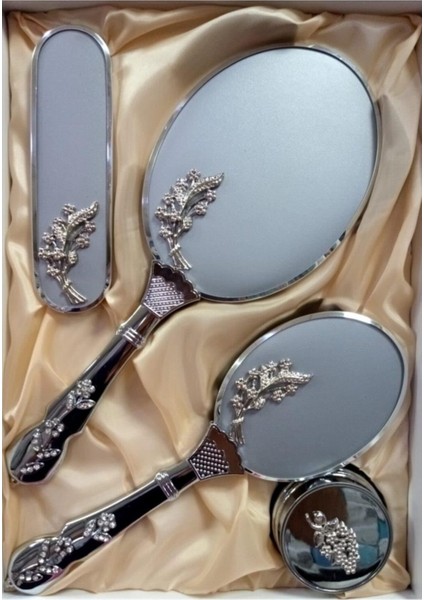 Alyans Lüx Ayna Tarak Nişan Seti