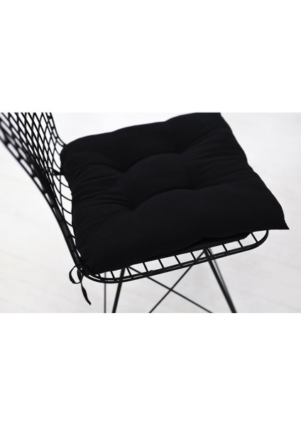 Aydemir Collection Pofuduk 4'lü Siyah Kare Sandalye Minderi 40 x 40 cm modelleri