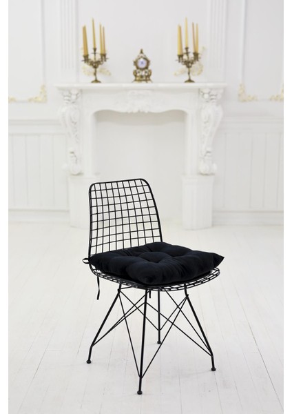 Aydemir Collection Pofuduk 4'lü Siyah Kare Sandalye Minderi 40 x 40 cm fırsatları