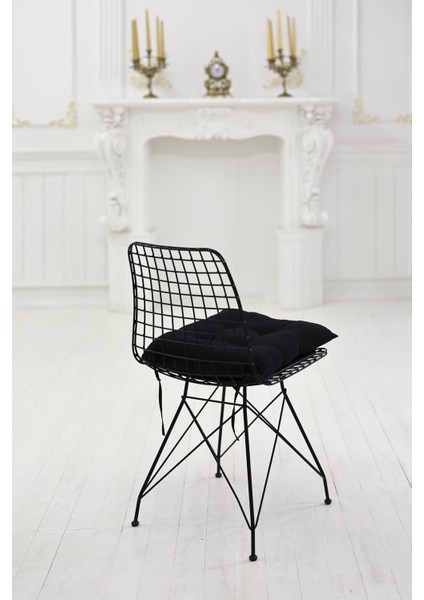 Aydemir Collection Pofuduk 4'lü Siyah Kare Sandalye Minderi 40 x 40 cm indirimleri