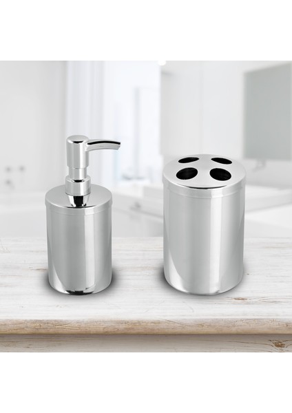 Gör Seç Paslanmaz 4'lü Set 3 Lt Pedallı Çöp Kovası Wc Klozet Tuvalet Fırça Sabunluk Diş Fırçalık Seti modelleri