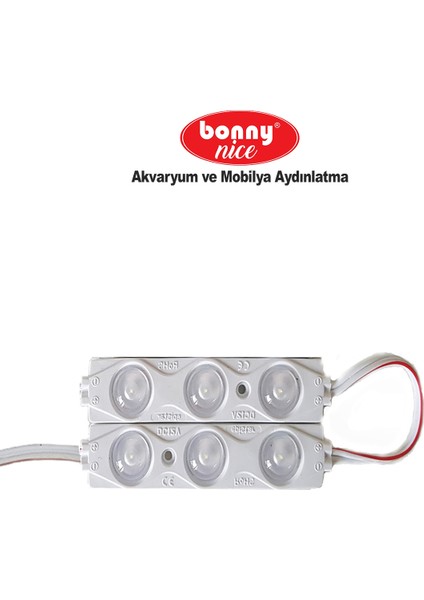 Akvaryum 2'li Modül LED Aydınlatma Beyaz Işık Anahtarlı