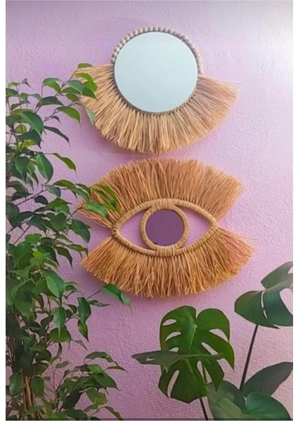 Kara.shome Rafya Ayna - Yelpaze ve Göz Ayna 2'li Set