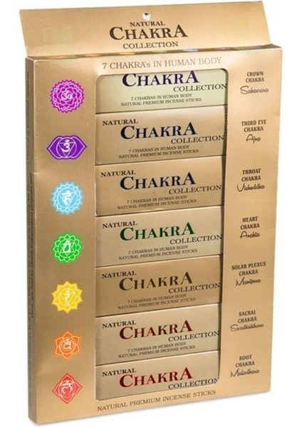 Keskin Hediyelik 7li Paket Naturel Chakra Çakra Tütsü Agarbathi Koku Seti
