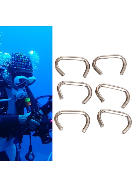 6 Adet Tüplü Dalış Bungee Klipsler Bcd Aksesuarlar Şnorkel Eki Kaleci Tel Dia. 3 mm (Yurt Dışından) modelleri