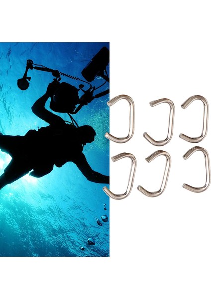 6 Adet Tüplü Dalış Bungee Klipsler Bcd Aksesuarlar Şnorkel Eki Kaleci Tel Dia. 3 mm (Yurt Dışından) indirimleri