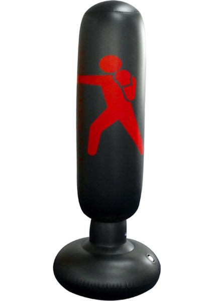 63 Inç Şişme Boks Delme Çantası Yetişkin Çocuklar Kum Torbası Fitness Siyah (Yurt Dışından) fiyatları