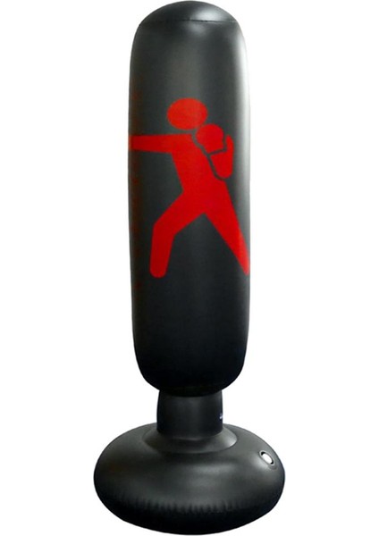 63 Inç Şişme Boks Delme Çantası Yetişkin Çocuklar Kum Torbası Fitness Siyah (Yurt Dışından) modelleri