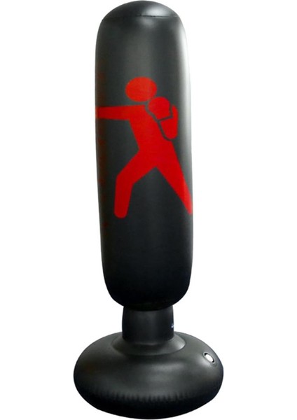 63 Inç Şişme Boks Delme Çantası Yetişkin Çocuklar Kum Torbası Fitness Siyah (Yurt Dışından) fırsatları