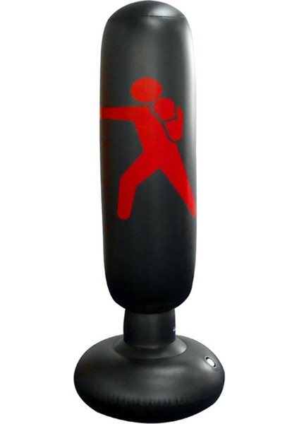 63 Inç Şişme Boks Delme Çantası Yetişkin Çocuklar Kum Torbası Fitness Siyah (Yurt Dışından) indirimleri