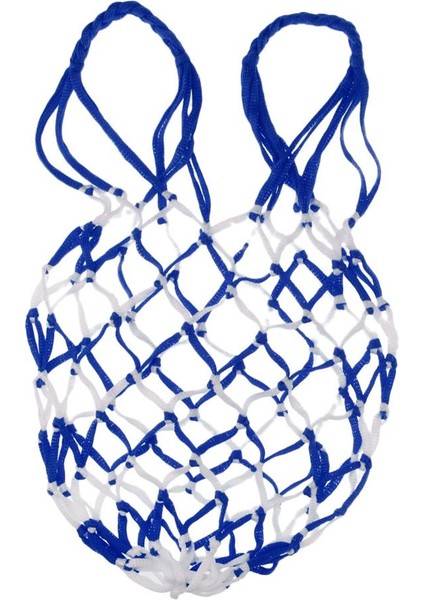 Prettyia Mesh Top Çanta Basketbol Tek Top Taşıma Depolama Torbası Mavi Beyaz (Yurt Dışından)