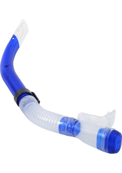 Üç Yollu Valf Yarı Kuru Dalış Şnorkel Solunum Tüpü Tüplü Mızrak Balığı Mavisi (Yurt Dışından)