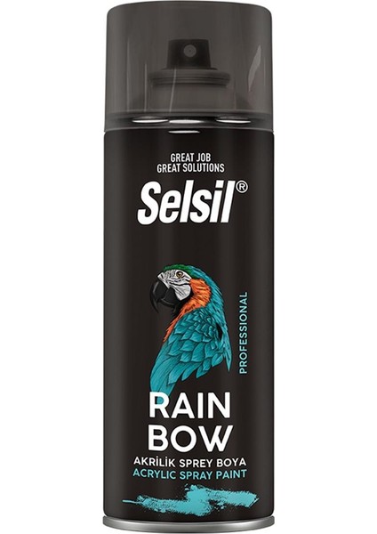 Selsil Rainbow Akrilik Sprey Boya 400 ml Mat Siyah Ral 9005