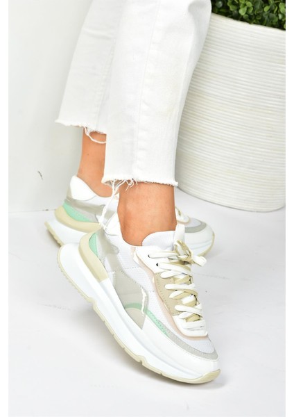 Beyaz/yeşil Kumaş Günlük Sneaker Spor Ayakkabı P973416004 fırsatları