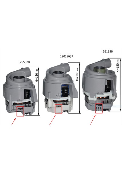Siemens Bulaşık Makinesi Isıtma Pompası Orijinal 00755078 Model 2