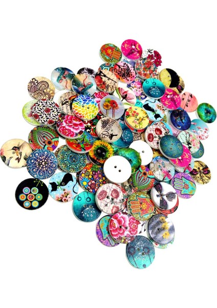 Ahşap Dikiş Düğmeleri 6 Adet (Yurt Dışından) modelleri